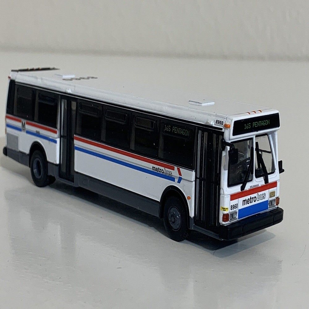 Grumman 870 Transit Bus-DC Metro Bus Livery Iconic Replicas 1/87 Scale New in The Box 5" Long Price $56.95 Delivery $4.25
