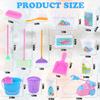 16 Pcs Miniature Dollhouse Cleaning Supplies Mini Bucket Mop Dust Pan Brush Broom Mini Housework Cute Cleaning Supplies Tools Miniature Furniture Dollhouse Decoration Accessories view 2