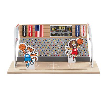 3D Tabletop Basketball Court Craft Kit, Makes 12