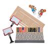 3D Tabletop Basketball Court Craft Kit, Makes 12 view 2
