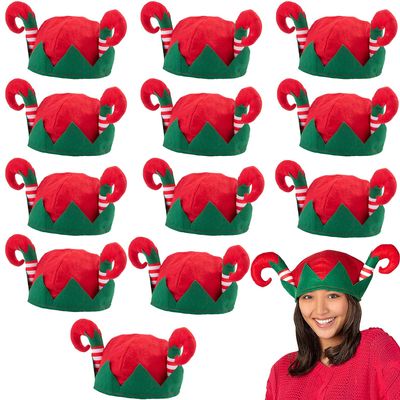 Fun Express Holiday Hat with Elf Legs, 12 Pieces