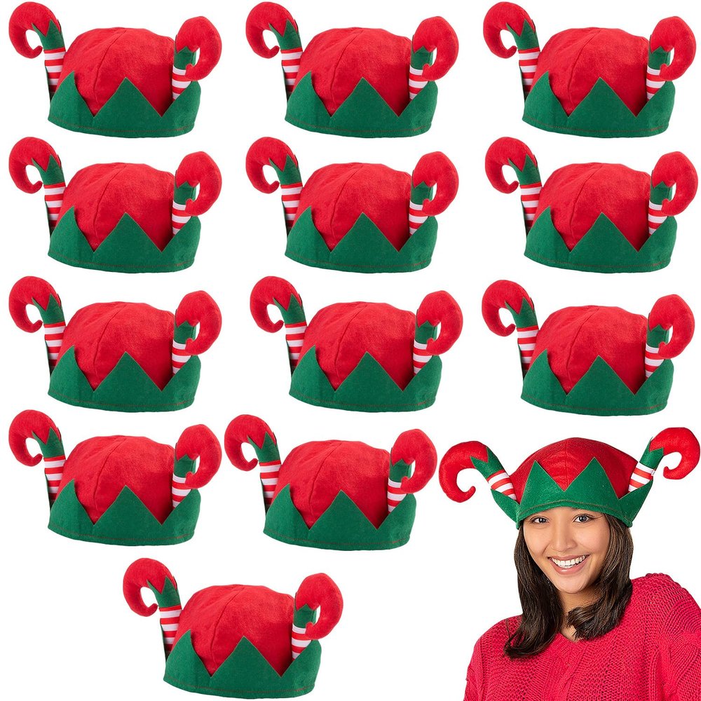 Fun Express Holiday Hat with Elf Legs, 12 Pieces