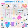 22 Pcs Miniature Dollhouse Cleaning Supplies Mini Bucket Mop Dust Pan Brush Broom Mini Housework Cute Cleaning Supplies Tools Miniature Furniture Dollhouse Decoration Accessories view 2