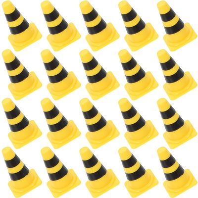 Kisangel 50pcs Roadblock Simulation Props Learning Toys for 4+ Year Olds Cognition Toys Traffic Sign Toys for Kids Road Sign Toy Kids Birthday Mini Cones Street Sign Toy Counting Cones