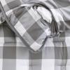 Wake In Cloud - Toddler Nap Mat with Pillow and Blanket, for Kids Boys Girls Ages 3 Plus in Kindergarten Daycare Preschool, Roll Up Sleeping Bag, Gingham Plaid Grid, Grey White, Standard view 3