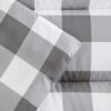 Wake In Cloud - Toddler Nap Mat with Pillow and Blanket, for Kids Boys Girls Ages 3 Plus in Kindergarten Daycare Preschool, Roll Up Sleeping Bag, Gingham Plaid Grid, Grey White, Standard view 4