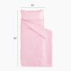 Wake In Cloud - Toddler Nap Mat with Pillow and Blanket, for Kids Boys Girls Ages 3 Plus in Kindergarten Daycare Preschool, Roll Up Sleeping Bag, Solid Color, Pink, Standard view 2