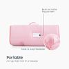 Wake In Cloud - Toddler Nap Mat with Pillow and Blanket, for Kids Boys Girls Ages 3 Plus in Kindergarten Daycare Preschool, Roll Up Sleeping Bag, Solid Color, Pink, Standard view 3