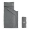 Wake In Cloud - Toddler Nap Mat with Pillow and Blanket, for Kids Boys Girls Ages 3 Plus in Kindergarten Daycare Preschool, Roll Up Sleeping Bag, Solid Color, Grey, Standard view 1