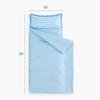 Wake In Cloud - Toddler Nap Mat with Pillow and Blanket, for Kids Boys Girls Ages 3 Plus in Kindergarten Daycare Preschool, Roll Up Sleeping Bag, Solid Color, Light Blue, Standard view 2