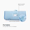 Wake In Cloud - Toddler Nap Mat with Pillow and Blanket, for Kids Boys Girls Ages 3 Plus in Kindergarten Daycare Preschool, Roll Up Sleeping Bag, Solid Color, Light Blue, Standard view 3