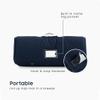 Wake In Cloud - Toddler Nap Mat with Pillow and Blanket, for Kids Boys Girls Ages 3 Plus in Kindergarten Daycare Preschool, Roll Up Sleeping Bag, Solid Color, Navy Blue, Standard view 3