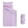 Wake In Cloud - Toddler Nap Mat with Pillow and Blanket, for Kids Boys Girls Ages 3 Plus in Kindergarten Daycare Preschool, Roll Up Sleeping Bag, Solid Color, Lilac, Standard view 1