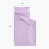 Wake In Cloud - Toddler Nap Mat with Pillow and Blanket, for Kids Boys Girls Ages 3 Plus in Kindergarten Daycare Preschool, Roll Up Sleeping Bag, Solid Color, Lilac, Standard view 2