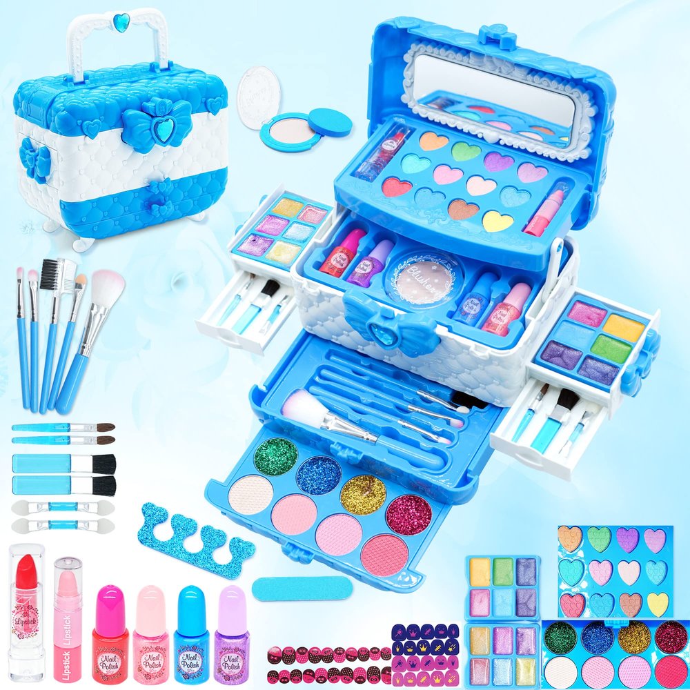 Kids Makeup Sets for Girls - Makeup for Kids 8-12, Maquillaje para Nias, Play Make Up Kit, Non Toxic Best Toys for Little Girl, Princess Toddler Kid Stuff, Ages 345679 10 Year Old Girl Birthday Gifts