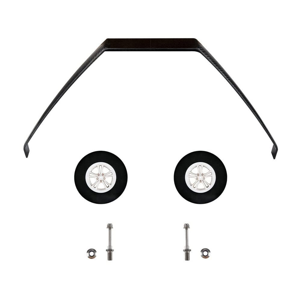 NOBRIM Carbon Fiber Landing Gear 667 * 215 * 310 * 52mm Yak150CC Carbon Fiber Landing Gear with Wheels for RC Model