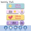Custom Kid Name Labels for Daycare(128 ct.), Waterproof Dishwasher Safe Camp Personalized Name Stickers for School Supply, Baby Bottles, Lunch Boxes and Cups, Travel. (Pattern 11) view 4