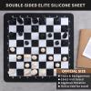 Magic Vosom Chess Sets, Travel Chess 15" x 15" 3 in 1 Chess, Checkers, Backgammon Set, Standard Chess Pieces and Chips Set of Silicone Board, Beginner Chess Set for Kids, Adults view 4