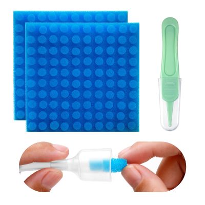200-Pack of Premium Nasal Aspirator Hygiene Filters, Replacement for Baby Nasal Aspirator Filters, BPA, Phthalate & Latex-Free with Nose Cleaning Tweezer