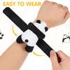 Kisangel Panda Slap Bracelet Stuffed Animal Snap Band Jungle Themed Party Favor Kids Soft Plush Wristband for Birthday view 2