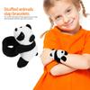 Kisangel Panda Slap Bracelet Stuffed Animal Snap Band Jungle Themed Party Favor Kids Soft Plush Wristband for Birthday view 4