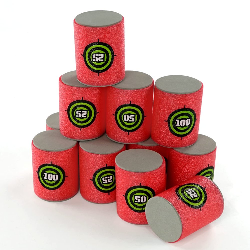 TORMEN Soft Foam Target Cans Target Soft Bullet Targets Dart Foam Toy Gun Shoot Kid Toy Game Gift (12 Pcs)