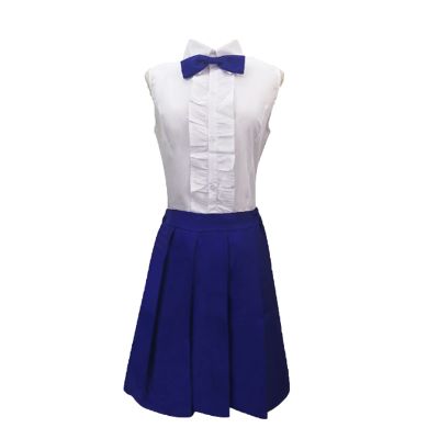 AwwwCos Cosplay Costume Sailor School Women Dress Uniform Suit Shirt Skirt Bow Halloween Outfits
