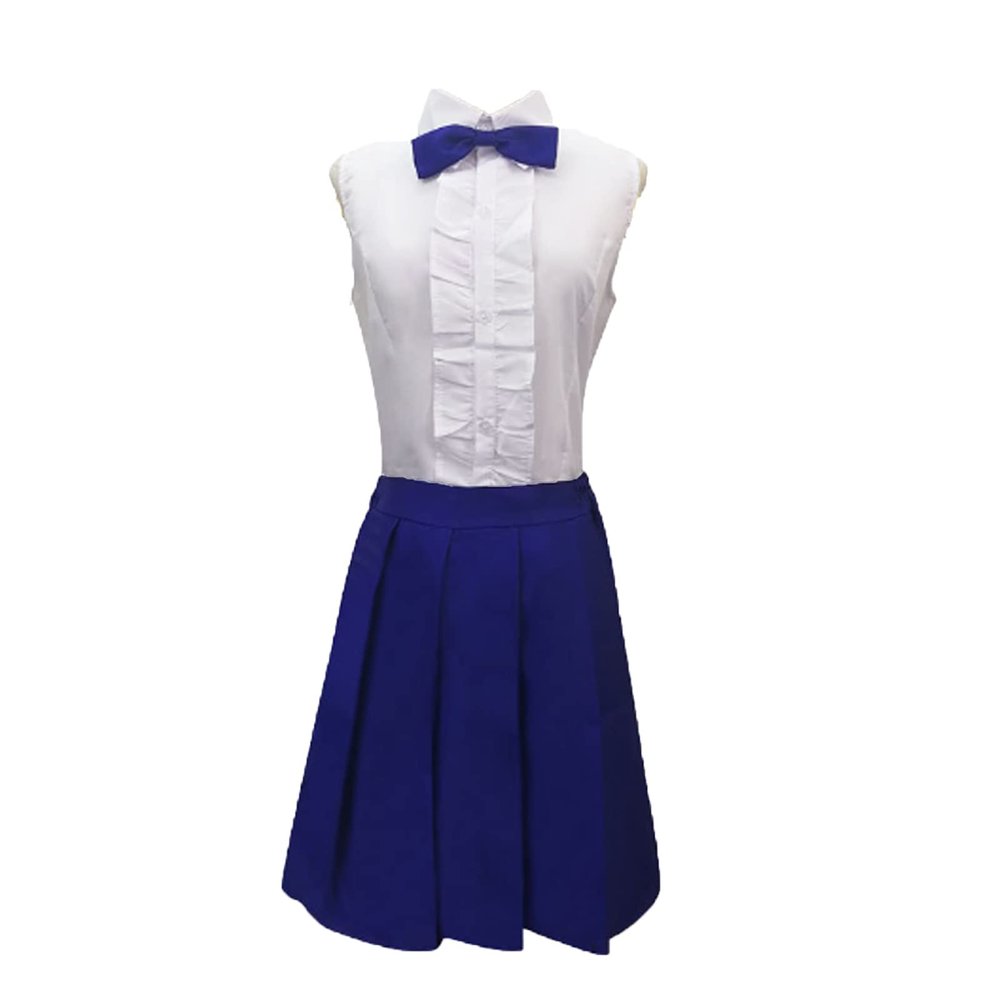 AwwwCos Cosplay Costume Sailor School Women Dress Uniform Suit Shirt Skirt Bow Halloween Outfits