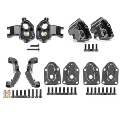 UTB18 Axle Portal Covers, Brass Counter Weight Axle Housing Black Coating for Axial RC Crawler 1/18 UTB18 Capra Unlimited Trail Buggy RTR Upgrade Part