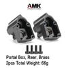 UTB18 Axle Portal Covers, Brass Counter Weight Axle Housing Black Coating for Axial RC Crawler 1/18 UTB18 Capra Unlimited Trail Buggy RTR Upgrade Part view 3