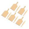 Dollhouse Rolling Pin Cutting Board Set, 5Pcs Birch Wood Miniature Rolling Pin Cutting Board Dollhouse Kitchen Accessories view 2