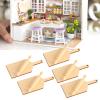 Dollhouse Rolling Pin Cutting Board Set, 5Pcs Birch Wood Miniature Rolling Pin Cutting Board Dollhouse Kitchen Accessories view 3
