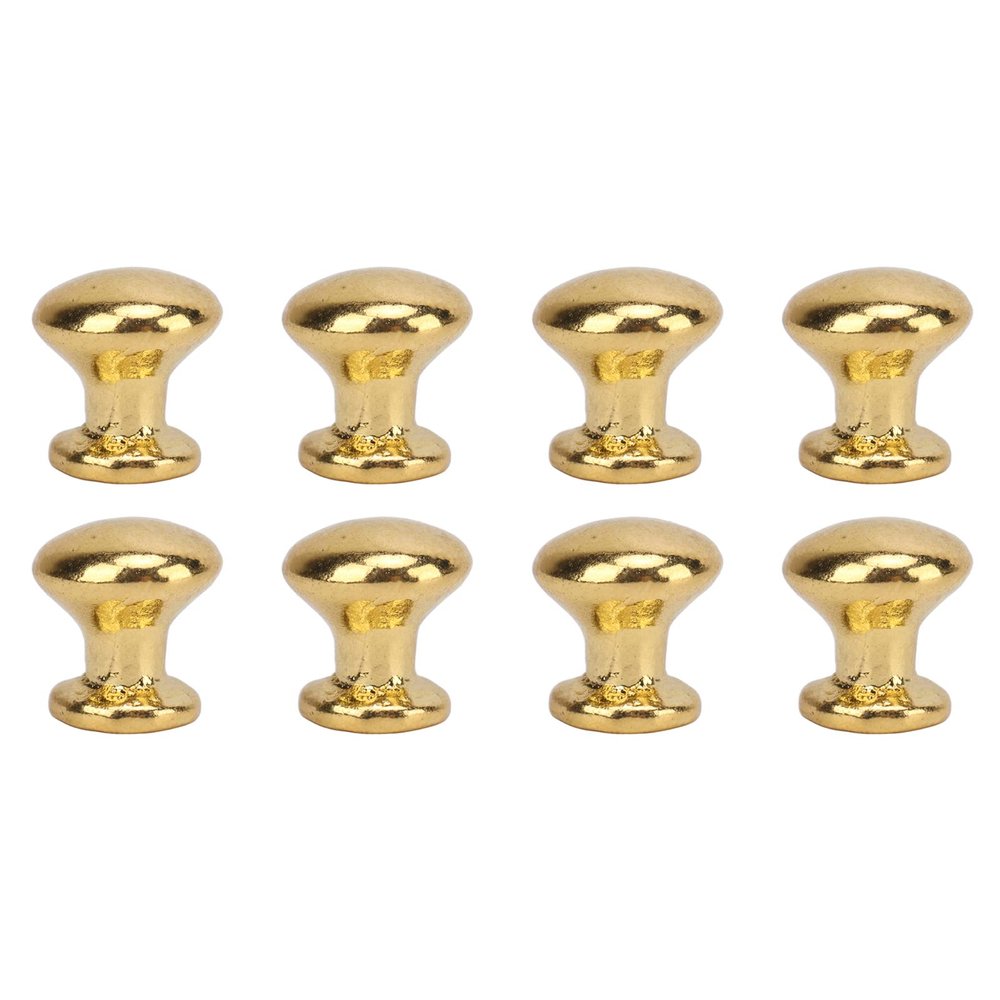 Keenso Dollhouse Door Handle Knobs, 8pcs 1:12 Scale Rustproof Metal Dollhouse Pull Handle Dollhouse Accessories (Gold)