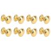 Keenso Dollhouse Door Handle Knobs, 8pcs 1:12 Scale Rustproof Metal Dollhouse Pull Handle Dollhouse Accessories (Gold) view 2