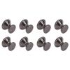 Dollhouse Door Handle Knobs, 8pcs 1:12 Scale Rustproof Metal Dollhouse Pull Handle Dollhouse Accessories (Black) view 2
