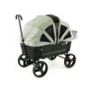 Creative Outdoor Wagon for Kids Push Pull Collapsible Stroller Wagon Buggy Transformable Bench Cart for Kids Cargo All Terrain Child Safety, Activated Breaks, Removable Canopy (Black) view 1