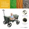 Creative Outdoor Wagon for Kids Push Pull Collapsible Stroller Wagon Buggy Transformable Bench Cart for Kids Cargo All Terrain Child Safety, Activated Breaks, Removable Canopy (Black) view 3