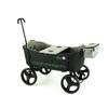 Creative Outdoor Wagon for Kids Push Pull Collapsible Stroller Wagon Buggy Transformable Bench Cart for Kids Cargo All Terrain Child Safety, Activated Breaks, Removable Canopy (Black) view 4
