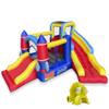 Cloud 9 Inflatable Rocket Bounce House with Blower, Bouncer for Kids with Two Slides and Large Jumping Area view 1