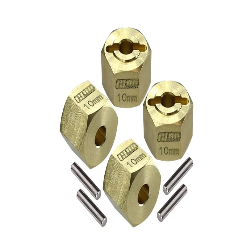 GPM Upgrades Brass Hex Adapters (12X10MM) for 1/18 UTB18 Capra 4WD Unlimited Trail Buggy (AXI01002) Rc Cars