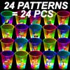 mishunyus 24 Pcs Glow Hawaiian Luau Party Cups, Flashing Tiki Party Cups, Tropical Luau Party Decorations Hawaiian Party Supplies Favor (16oz) view 2