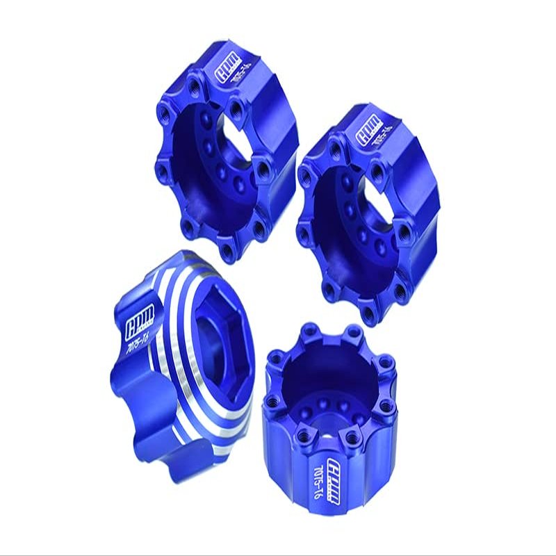 GPM Upgrades Pro-Line 8X32 To 17MM 1/2 Offset Aluminum 7075T-6 Hex Adapters For Pro-Line 8X32 3.8 Removable Wheels #6353-00/#6345-00 Rc Cars (blue*2)