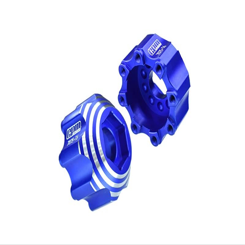 GPM Upgrades Pro-Line 8X32 To 17MM 1/2 Offset Aluminum 7075T-6 Hex Adapters For Pro-Line 8X32 3.8 Removable Wheels #6353-00/#6345-00 Rc Cars (blue)