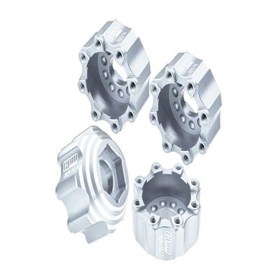 GPM Upgrades Pro-Line 8X32 To 17MM 1/2 Offset Aluminum 7075T-6 Hex Adapters For Pro-Line 8X32 3.8 Removable Wheels #6353-00/#6345-00 Rc Cars (silver*2)