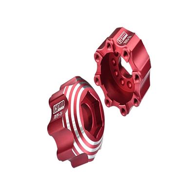 GPM Upgrades Pro-Line 8X32 To 17MM 1/2 Offset Aluminum 7075T-6 Hex Adapters For Pro-Line 8X32 3.8 Removable Wheels #6353-00/#6345-00 Rc Cars (red)