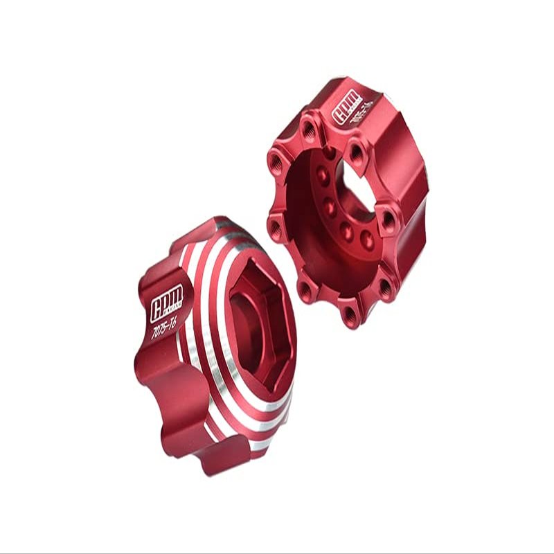 GPM Upgrades Pro-Line 8X32 To 17MM 1/2 Offset Aluminum 7075T-6 Hex Adapters For Pro-Line 8X32 3.8 Removable Wheels #6353-00/#6345-00 Rc Cars (red)