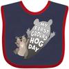 inktastic My First Groundhog Day- Cute Baby Baby Bib Navy and Red 41a51 view 1