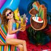 Sratte Small Coconut piata with Stick and Blindfold Confetti Summer piata Hawaiian Birthday Decor Brown Coconut piata for Kids Birthday Party Supplies Baby Shower 16 x 11.4 x 3 Inch view 4