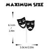 18pcs Black Glitter Mask Dessert Cupcake Topper Movie Night Theme Decor Supplies Men Women Boy Girl Happy Birthday Party Decorations view 4