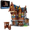 JMBricklayer Medieval 30108 House Building Sets for Adults - Creative Tavern Medieval Castle Construction Toys, Collectible Display Model Kits, Office or Room Decor Gifts for Adult view 1